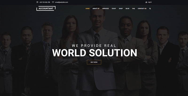 Accountant themes wordpress creer site web entreprise investissement finance