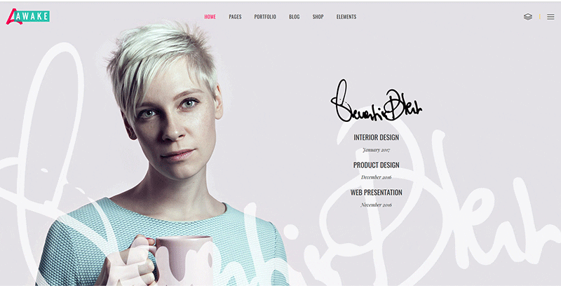 Awake themes wordpress creer site internet portfolio video