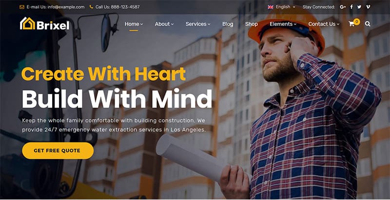 ثيمات بريكسل ووردبريس إنشاء موقع إلكتروني لشركة SME