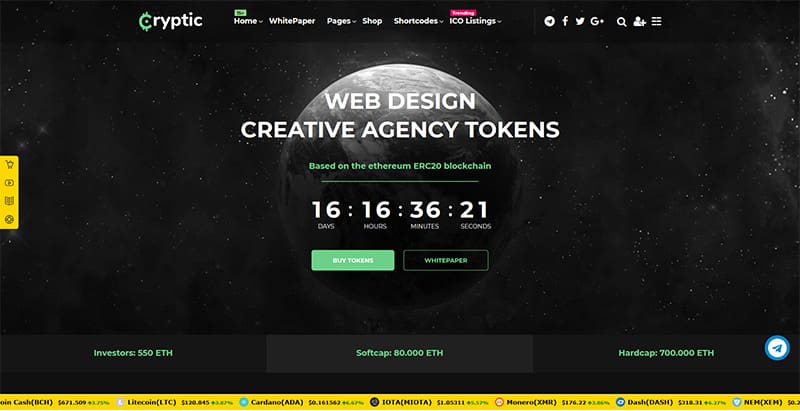 Cryptic themes wordpress creer site web entreprise cryptomonnaies Cryptic themes wordpress creer site web entreprise cryptomonnaies