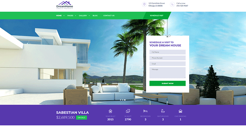 Dreamhome themes wordpress creer site web agent immobilier real estate