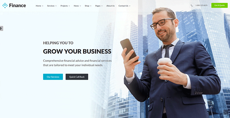 Finance themes wordpress creer site web entreprise courtage