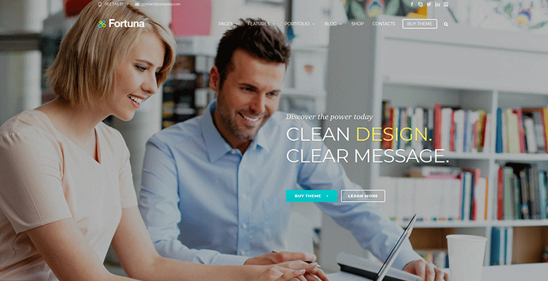 Fortuna themes wordpress creer site internet entreprise industrie