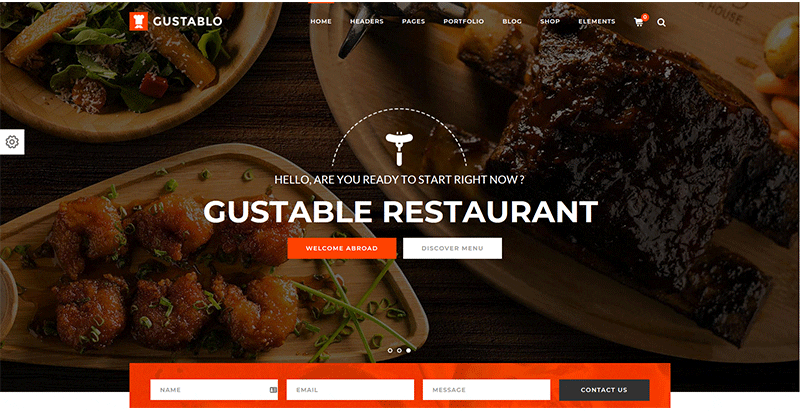 Gustablo themes wordpress creer site internet restaurant cafeteria bistrot bar
