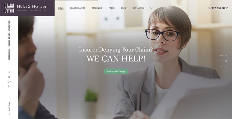 Hicks hynson themes wordpress creer site internet avocat procureur juge