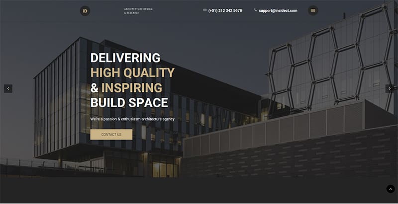 Insidect themes wordpress creer site internet agence creative