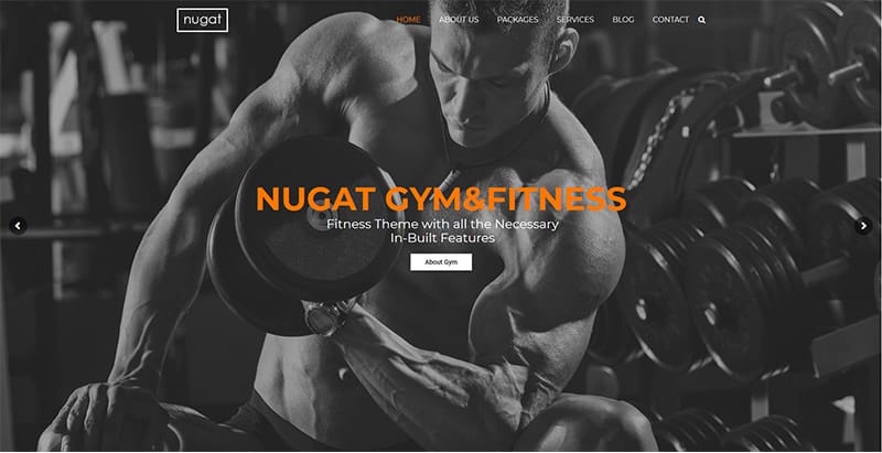 Nugat themes wordpress creer site internet club fitness