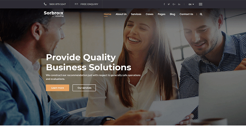 Sorbroix themes wordpress creer site web entreprise investissement finance