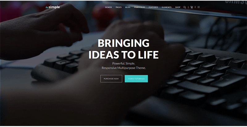 The simple themes wordpress creer site internet portfolio video