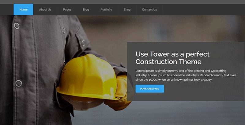 Tower themes wordpress creer site internet entreprise renovation architecture
