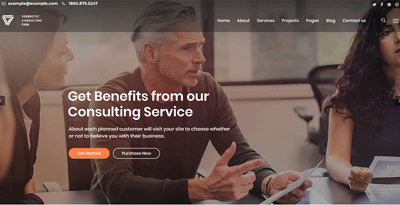 Verbrotic themes wordpress creer site web entreprise investissement finance