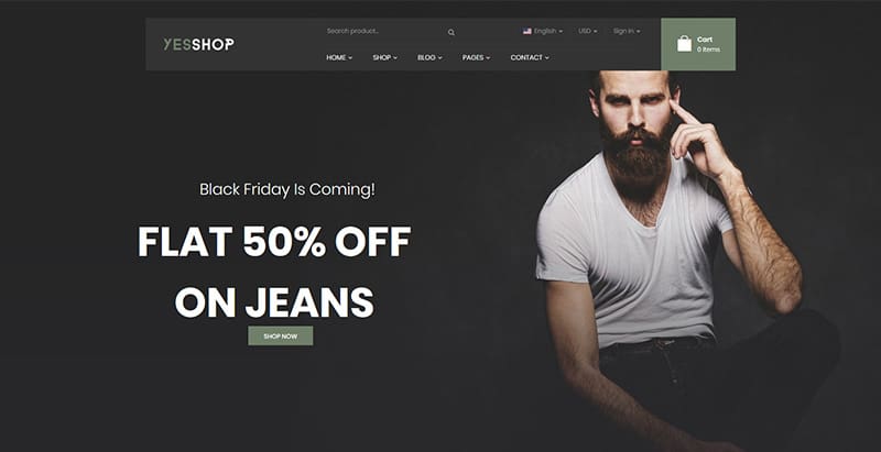 Yesshop themes wordpress woocommerce creer site web e commerce