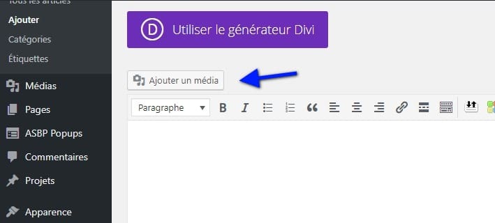 Bouton de la médiathèque wordpress Comment corriger la médiathèque qui ne fonctionne plus sur WordPress