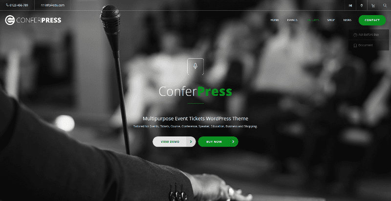 Conferpress themes wordpress creer site web event conference evenement Conferpress meilleurs thèmes WordPress pour créer un site Web d'évènement