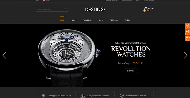 Destino themes wordpress creer boutique ligne mode site ecommerce Destino themes wordpress creer boutique ligne mode site ecommerce