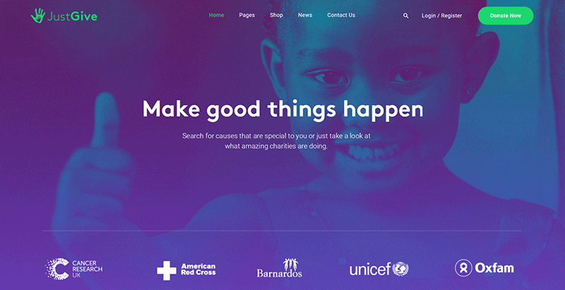 Justgive themes wordpress creer site web charite nonprofit