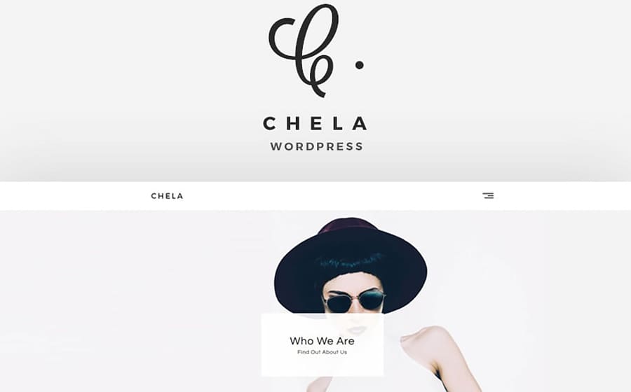 Chela - Theme WordPress nouvelle generation, entierement fonctionnel et minimaliste pour agence