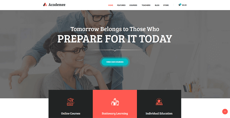 Academee themes wordpress creer site web ecoles de formation