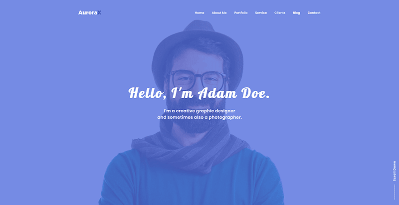 Aurorax themes wordpress creer site web portfolio creative agence