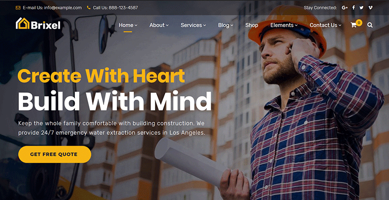 ثيمات بريكسل ووردبريس إنشاء موقع شركة أعمال شركة أعمال