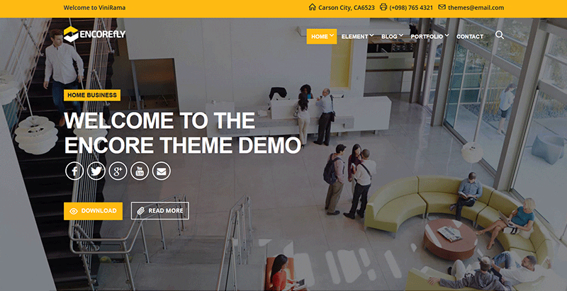Encore الموضوعات وورد إنشاء موقع شركة أعمال شركة أعمال