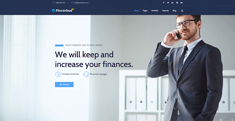 Fincorbus themes wordpress creer votre site web entreprise corporate business