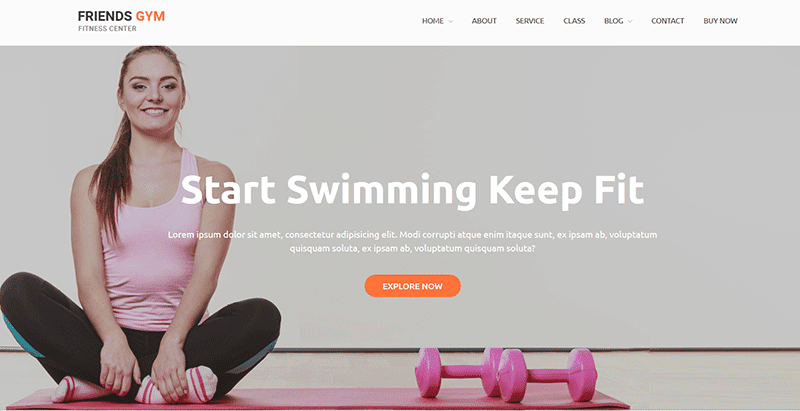 Friend gym themes wordpress creer site internet club yoga