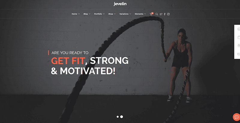 Jevelin themes wordpress creer site internet club fitness sport gym