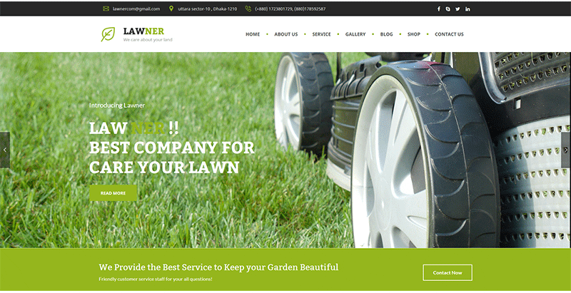 Lawner themes wordpress creer site web jardinier fleuriste entreprise Lawner themes wordpress creer site web jardinier fleuriste entreprise