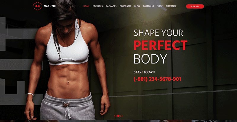 Maruthi themes wordpress creer site internet club fitness sport gym