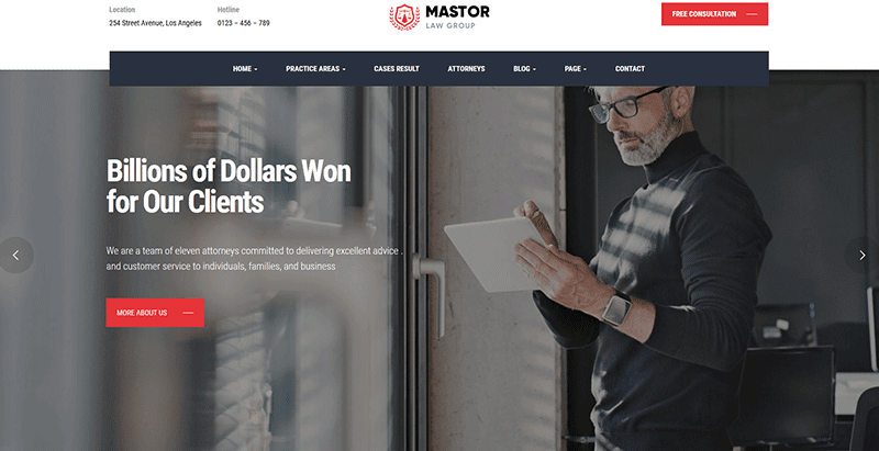 Mastor themes wordpress premium creer site web entreprise corporate