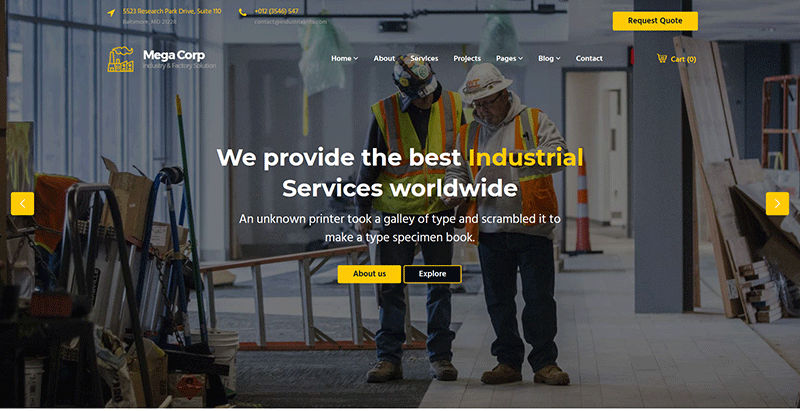 Mega corp themes wordpress creer site internet entreprise corporate business