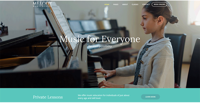 Melody themes wordpress creer site web ecoles de formation