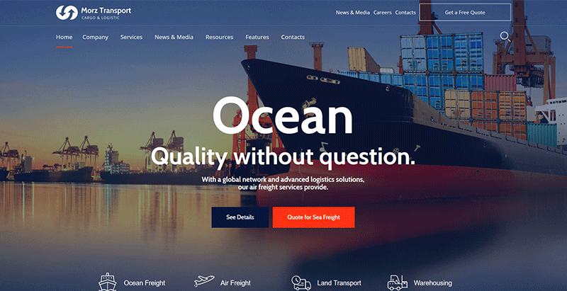 Morz themes wordpress creer site web entreprise fret transport logistic Morz themes wordpress creer site web entreprise fret transport logistic