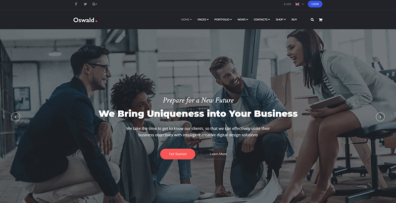 مواضيع أوزوالد ووردبريس إنشاء موقع أعمال شركة أعمال تجارية