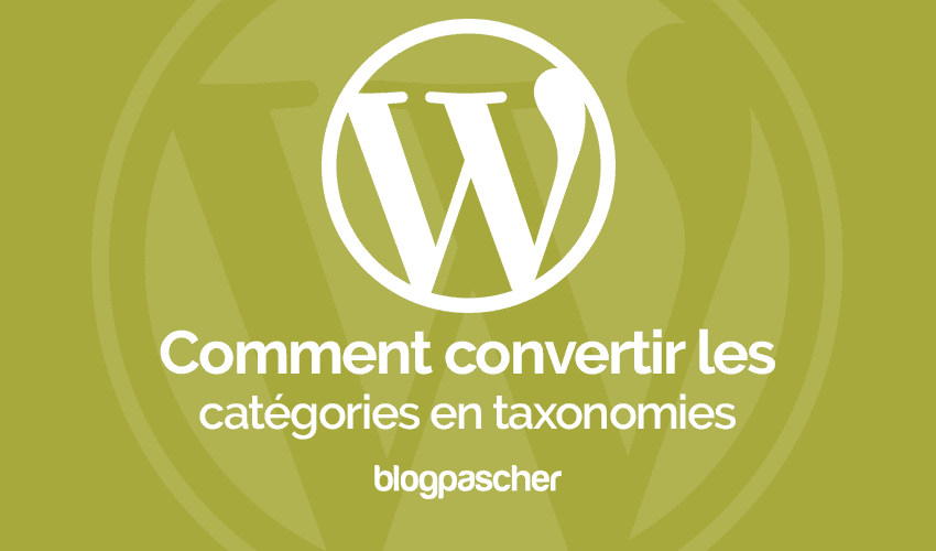 Comment convertir les catégories en taxonomies sur WordPress