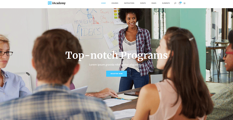 Iacademy themes wordpress creer site web ecoles de formation