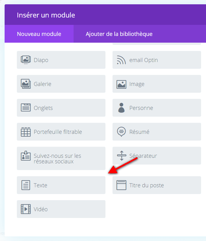 inserrer un module divi.png