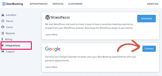 Intégration avec google calendar startbooking intégration avec Google calendar Startbooking.png