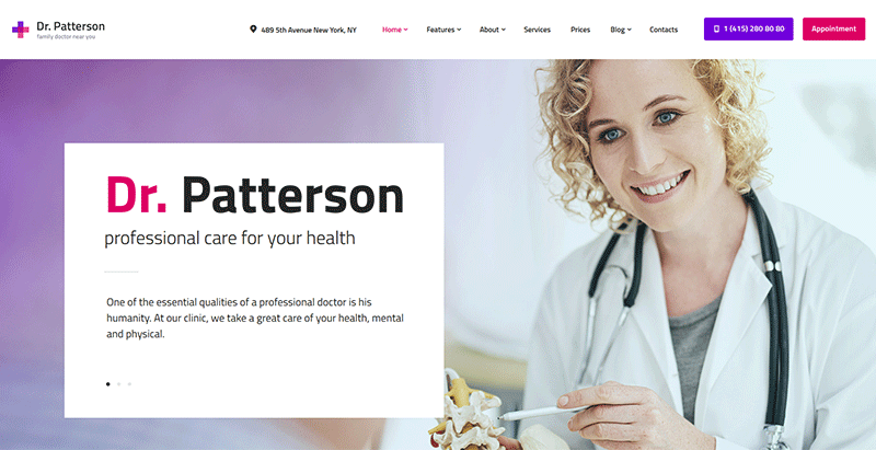 Dr.patterson themes wordpress creer site web centre sante clinique medecin Dr.patterson themes wordpress creer site web centre sante clinique medecin