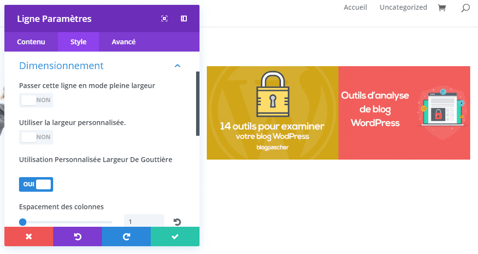 Configuration de lespacement de la goutière configuration de lespacement de la goutière.png