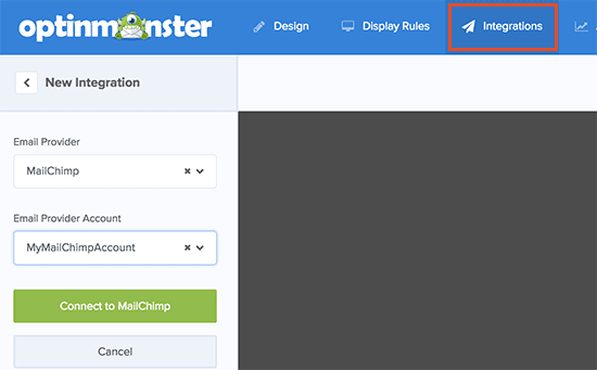 Gesiton des intégrations optin monster gesiton des intégrations optin monster.png