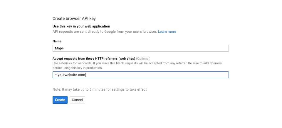 Nommer un projet google api nommer un projet Google API.jpg