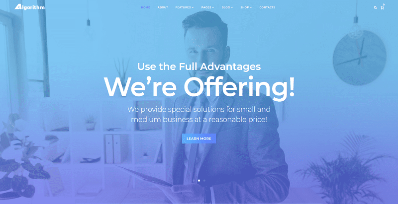 Algorithm themes wordpress creer site web cabinet conseils consulting