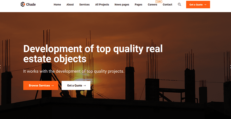 Chade themes wordpress creer site internet pme entreprise corporate business