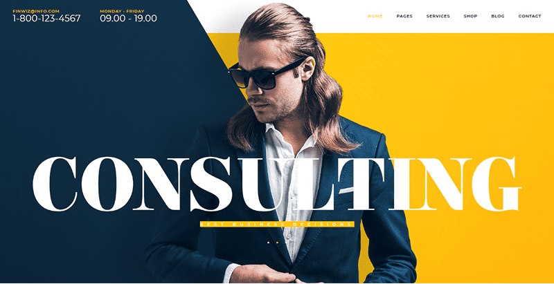Finvision themes wordpress creer site web entreprise financiere consulting
