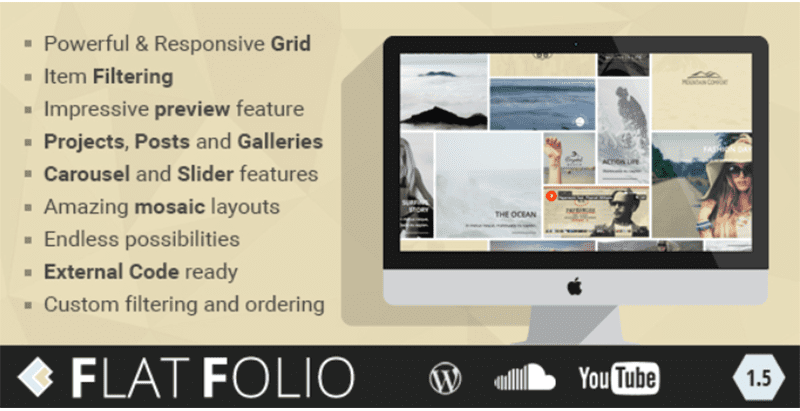 Flatfolio flat cool wp portfolio plugins wordpress creer mises a jour