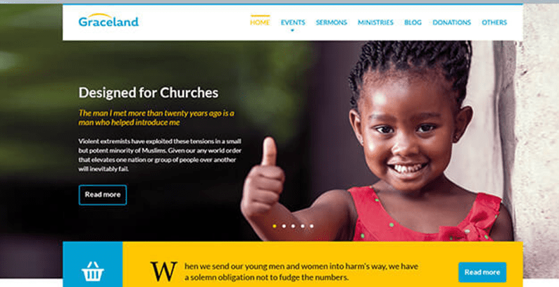 Free charity and fundraising wordpress theme graceland
