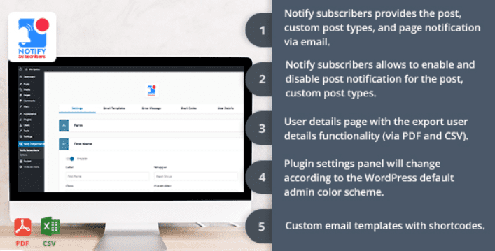 Notify subscriber plugins wordpress creer newsletter site web