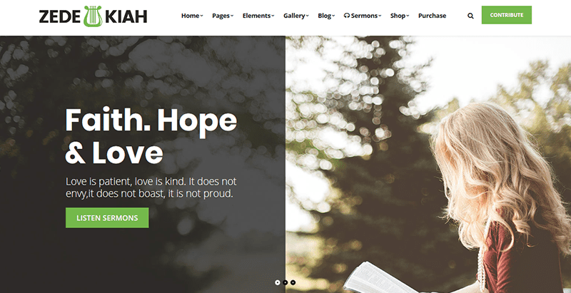 Zedekiah church religion wordpress theme moderne creer site web eglise religion